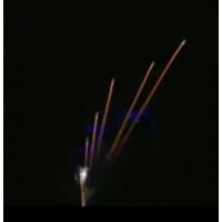 Gold rain to blue comet with blue mine zipper