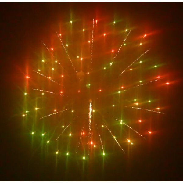 KB75-95 red to green peony with brocade ring w/silver tail - VORBESTELLUNG