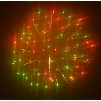 KB75-95 red to green peony with brocade ring w/silver...